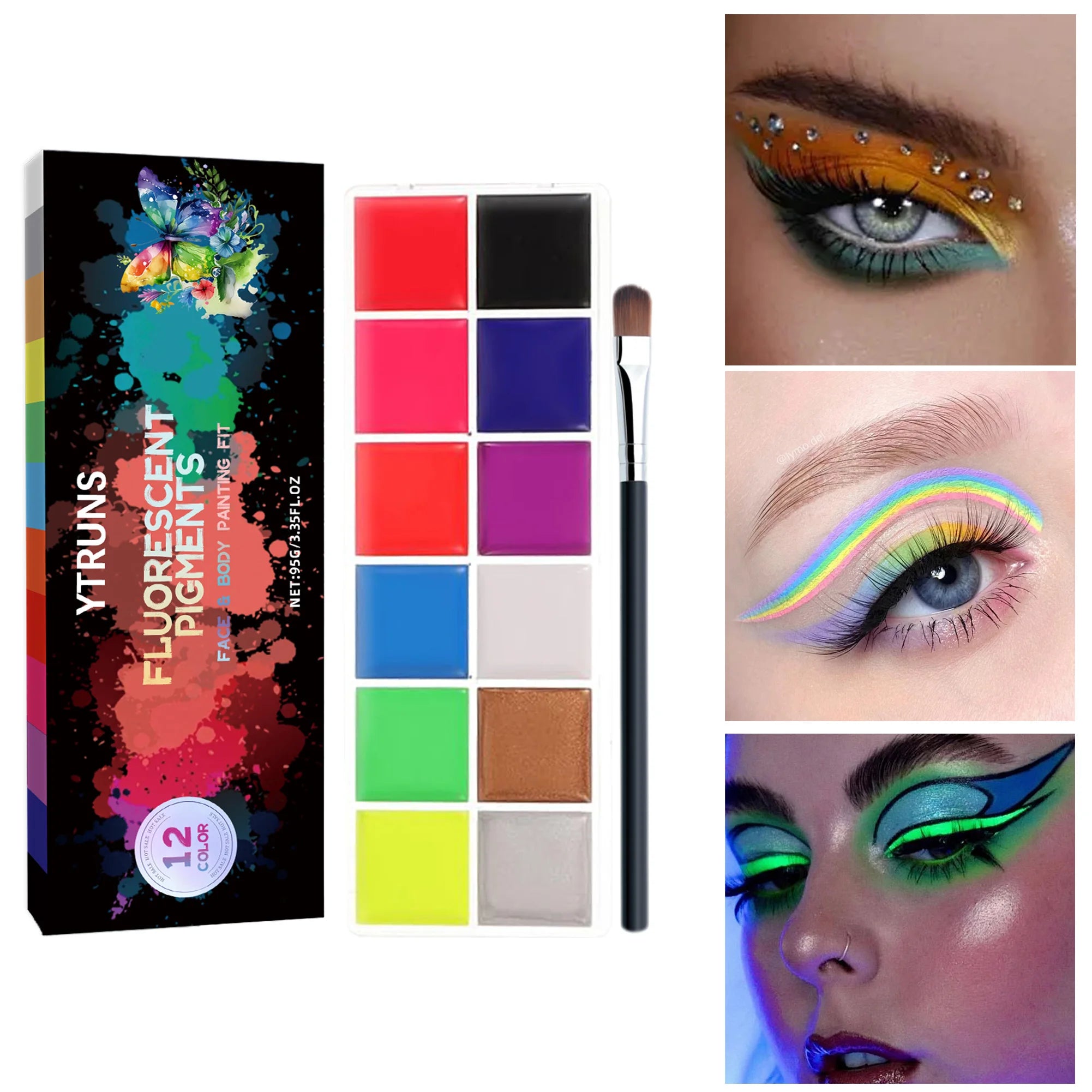 12 Colors Body Paint Oil Based