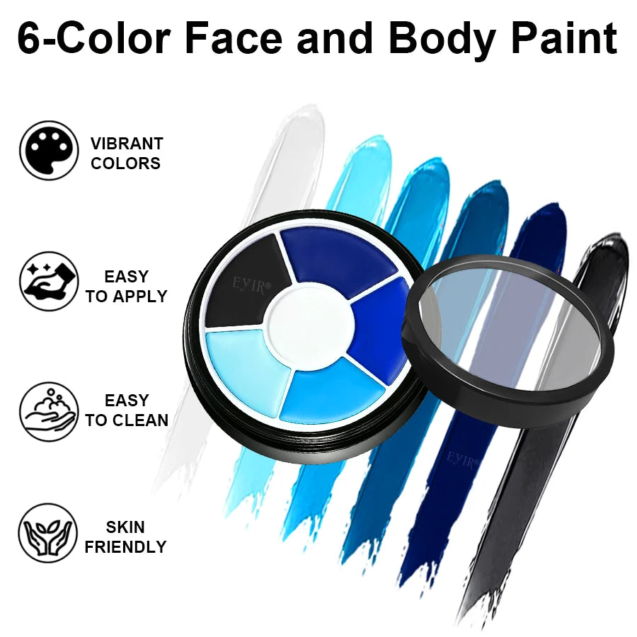 Blue Body Paint 6 Colors