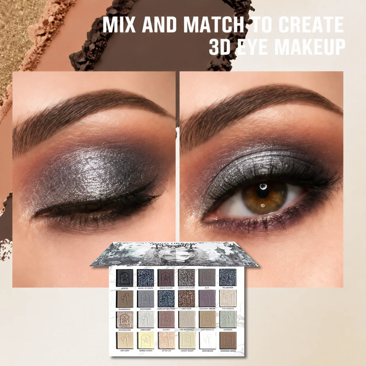 Goth Eye Makeup Set 24 Shades