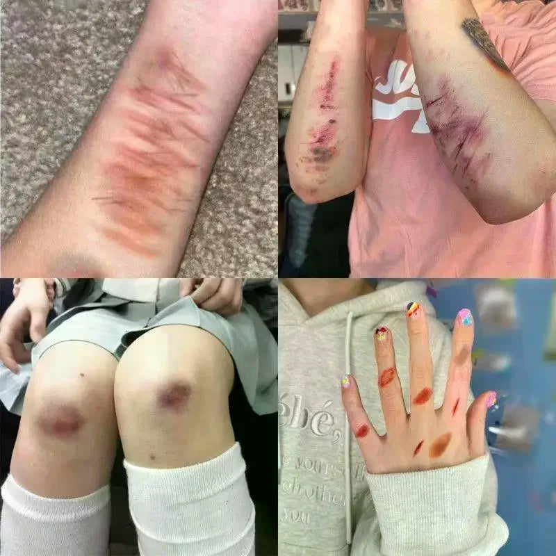 4 Sheets  Wound Bruising Temporary Tattoos