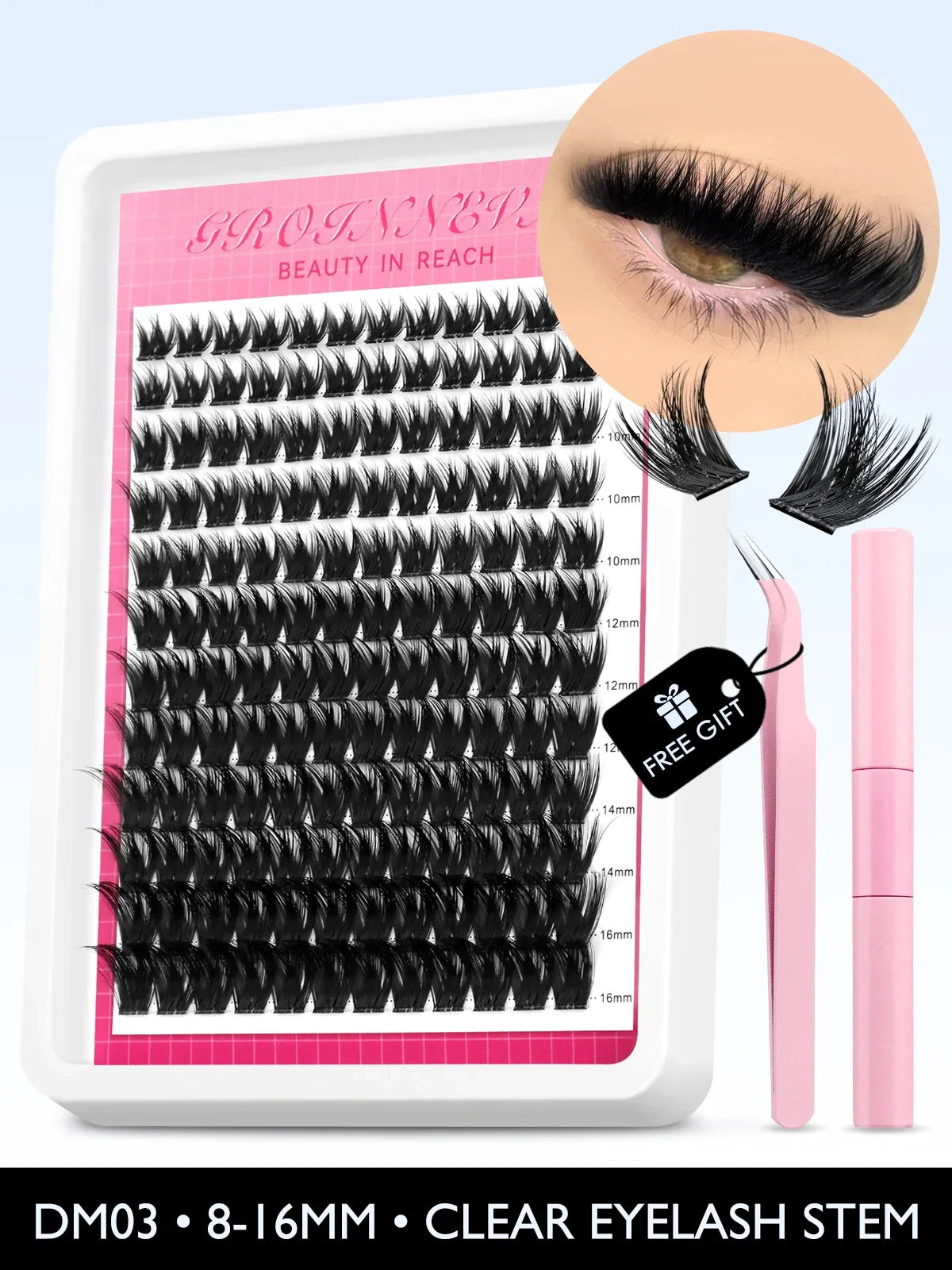 Lash Clusters Kit Fluffy Individual Lashes C Curl