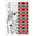 Disposable Temporary Tattoo - clown themed