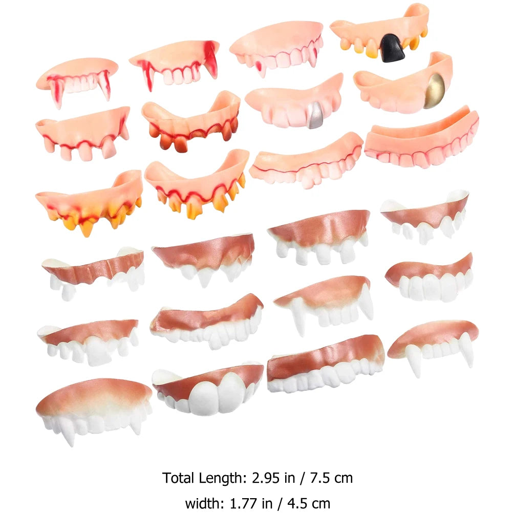 24pcs Halloween Fake Teeth