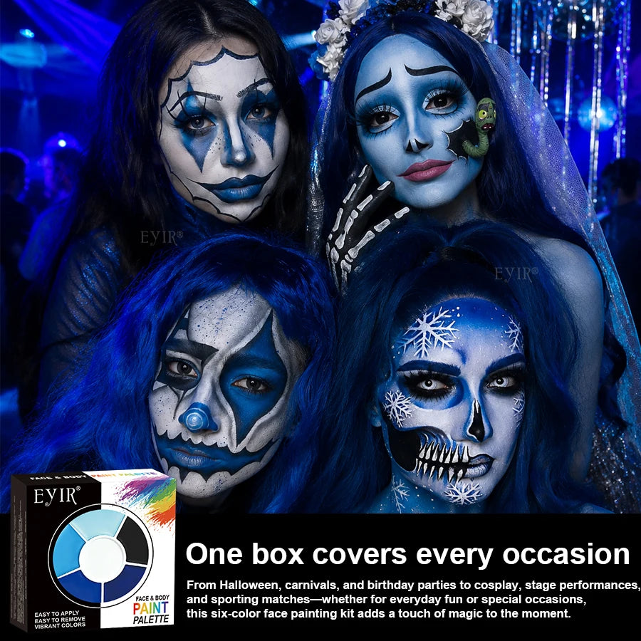 Blue Body Paint 6 Colors