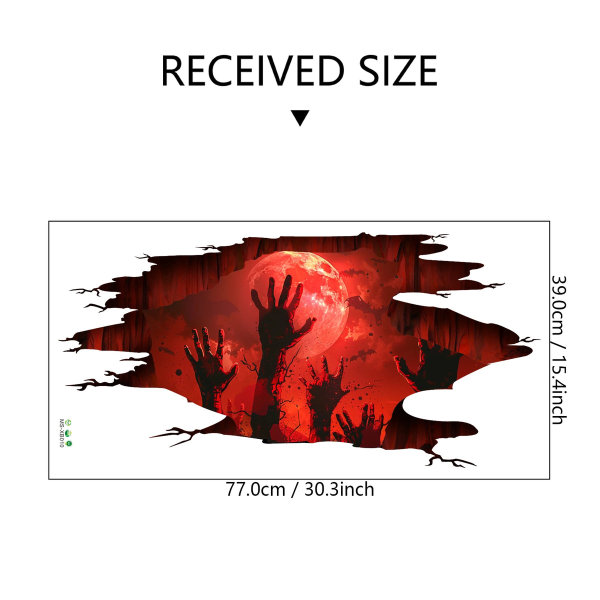 Crack Floor Zombie Hands Sticker