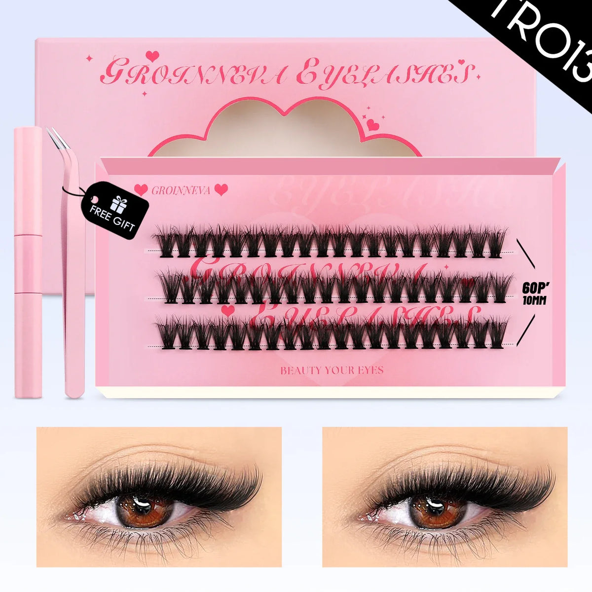 Lash Clusters Kit Fluffy Individual Lashes C Curl