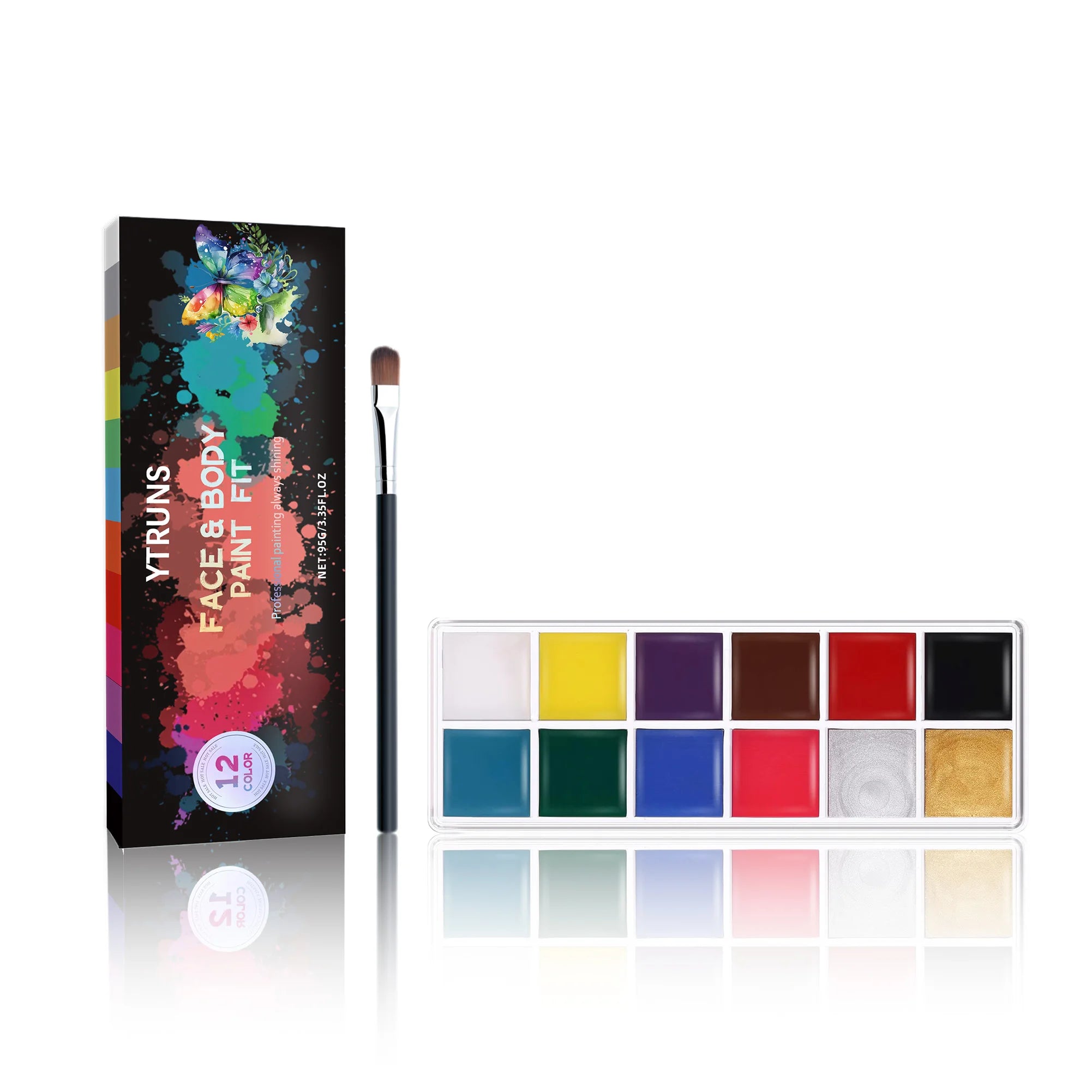 12 Colors Body Paint Oil Based