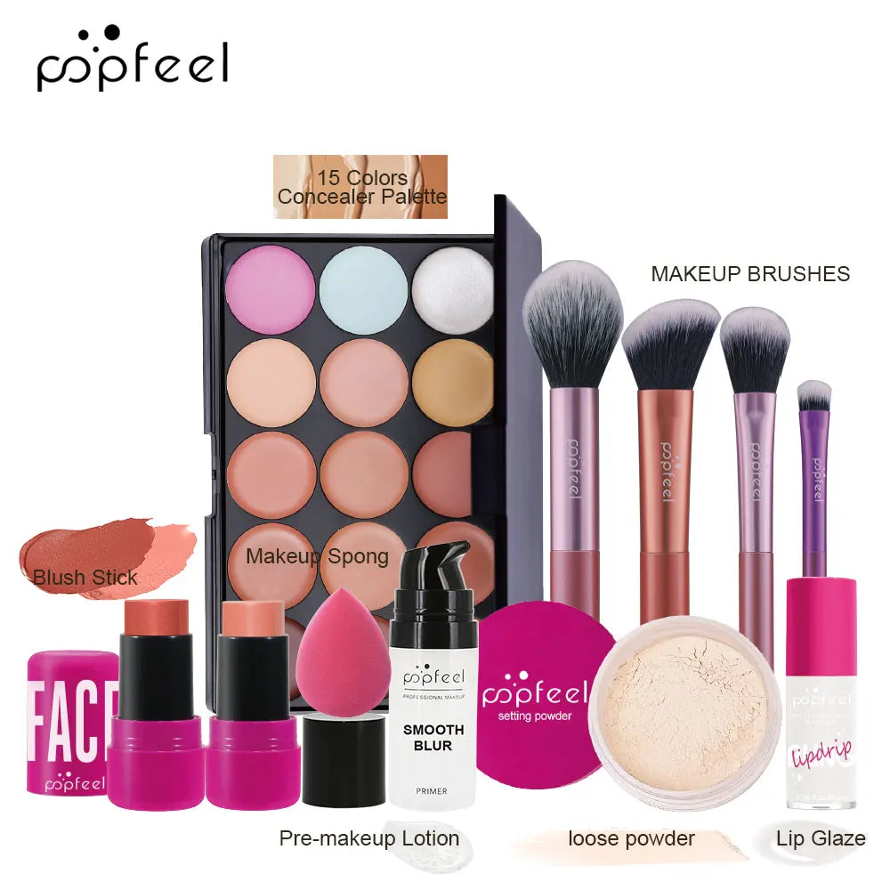 POPFEEL Makeup Kit, Waterproof and Sweatproof