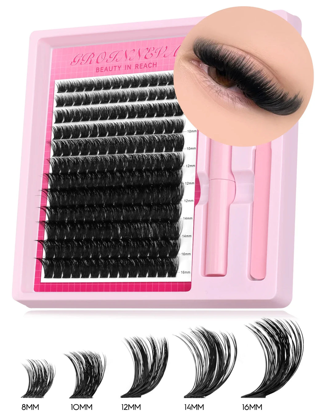 Lash Clusters Kit Fluffy Individual Lashes C Curl