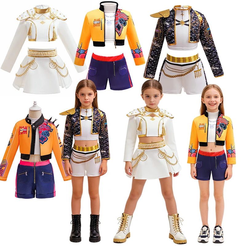 Girls Hip Hop Dance Outfit Set Multi Styles