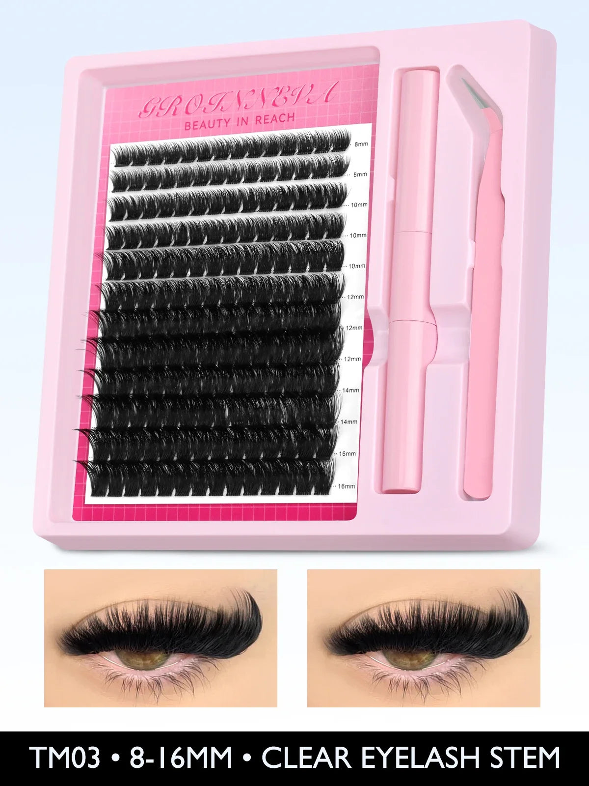 Lash Clusters Kit Fluffy Individual Lashes C Curl