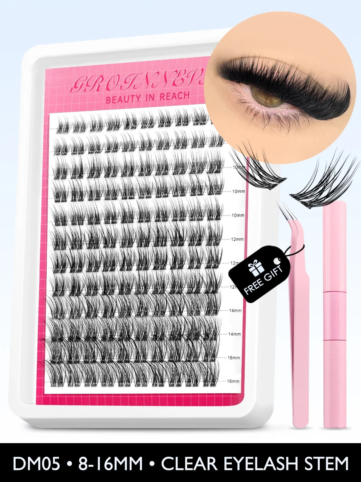Lash Clusters Kit Fluffy Individual Lashes C Curl