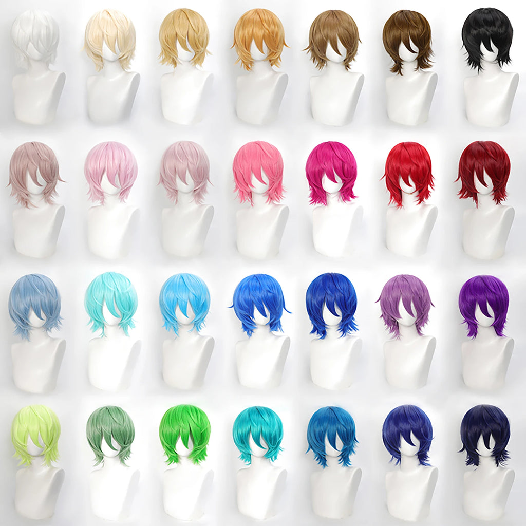 Short Synthetic Wig with Air Bangs