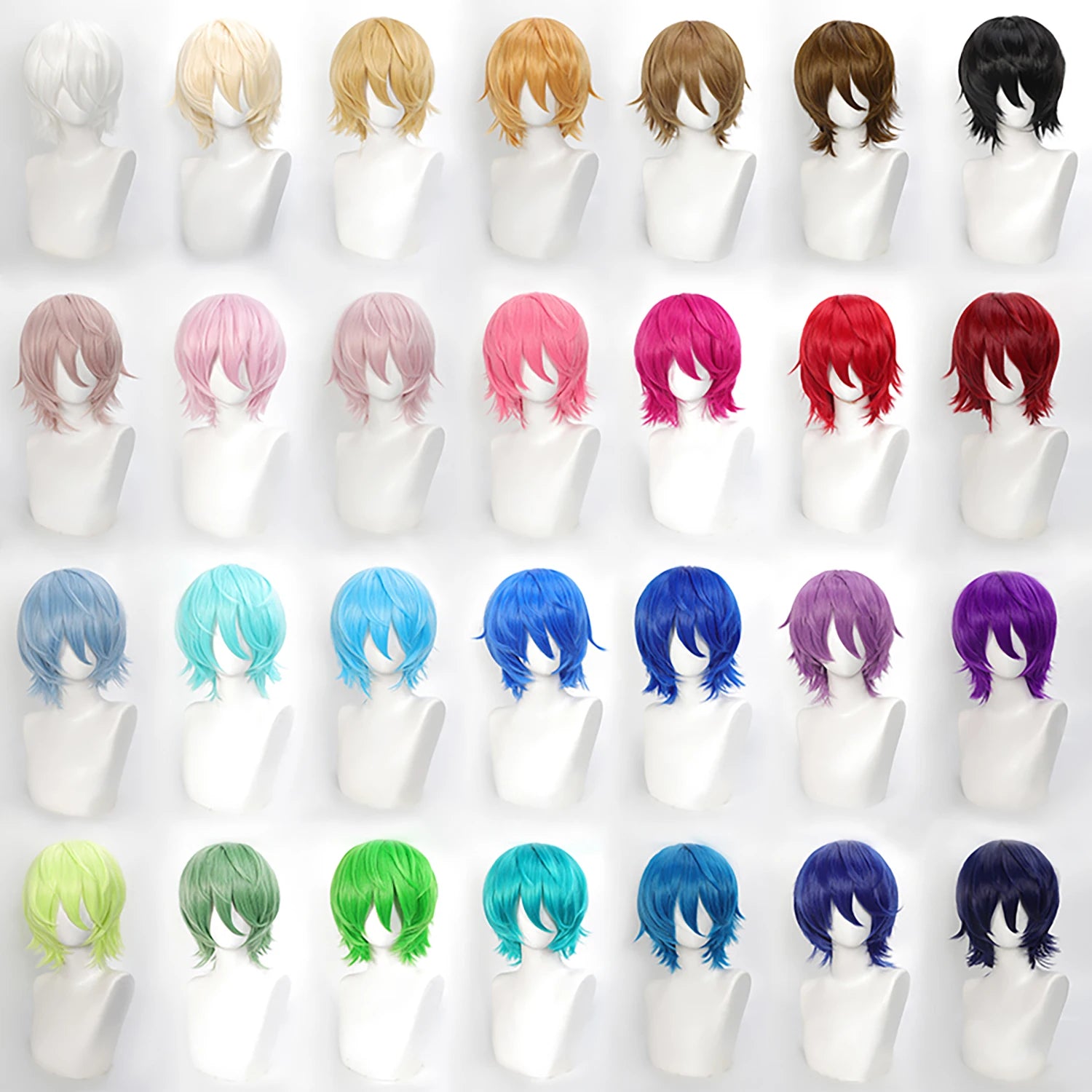 Short Synthetic Wig with Air Bangs