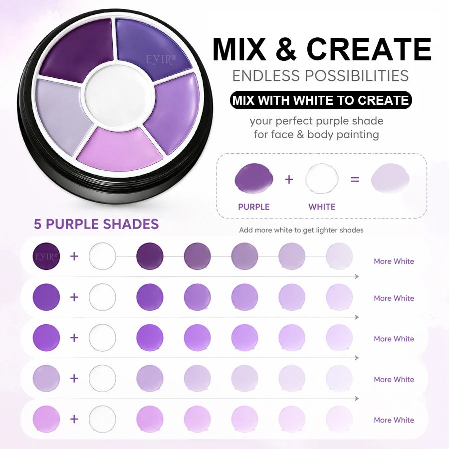 Purple Body Paint 6 colors