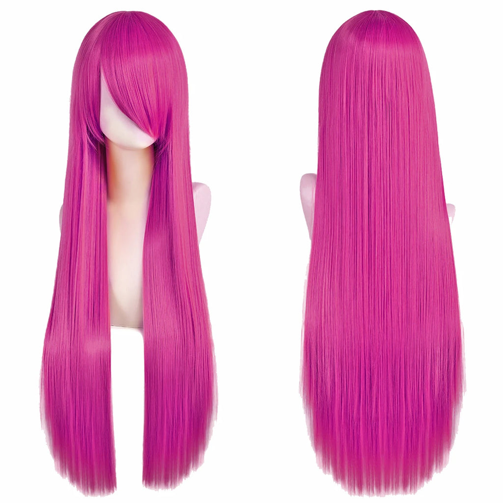 Long Synthetic Wig w Bangs