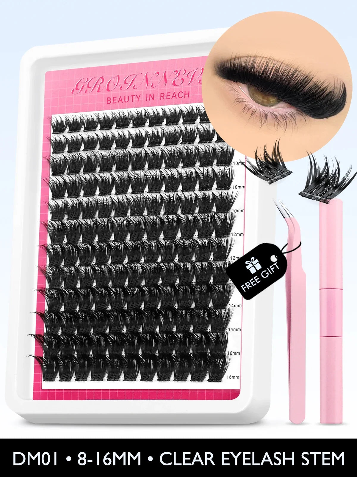 Lash Clusters Kit Fluffy Individual Lashes C Curl