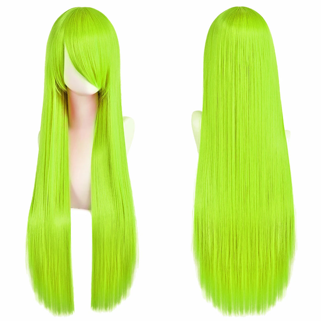 Long Synthetic Wig w Bangs