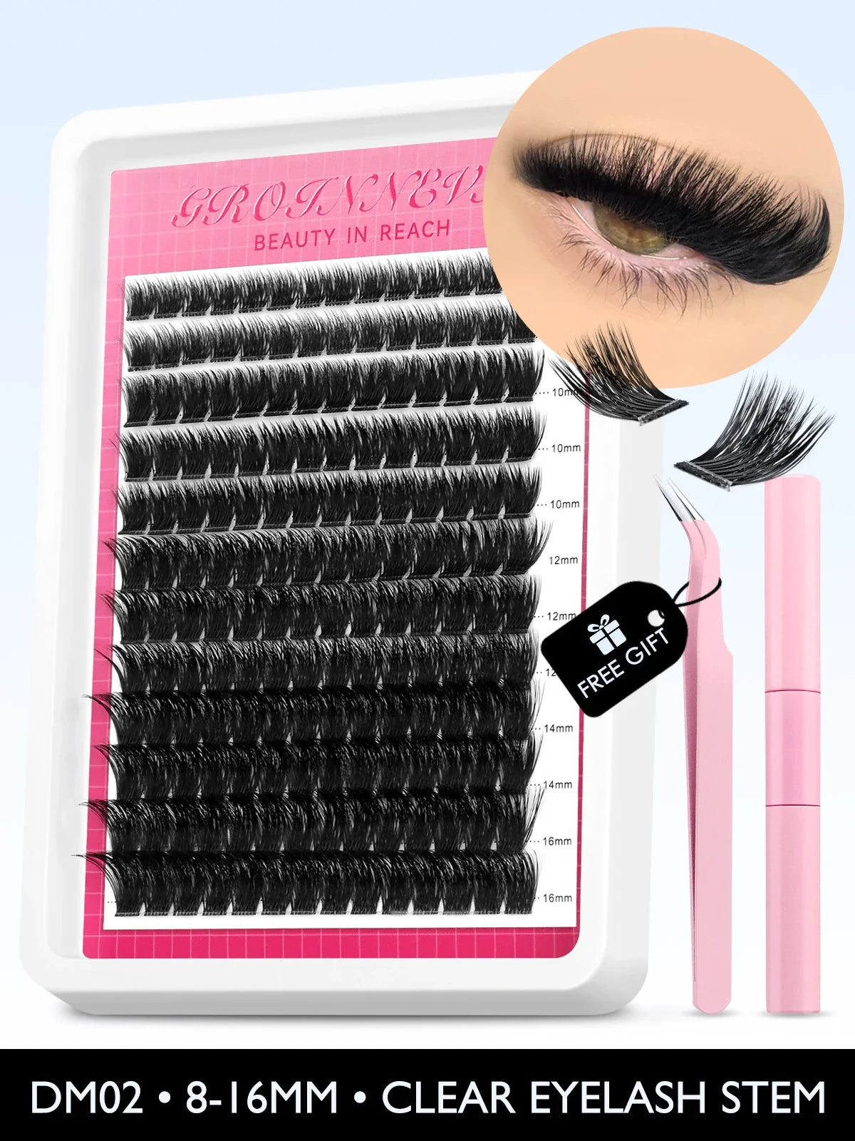 Lash Clusters Kit Fluffy Individual Lashes C Curl