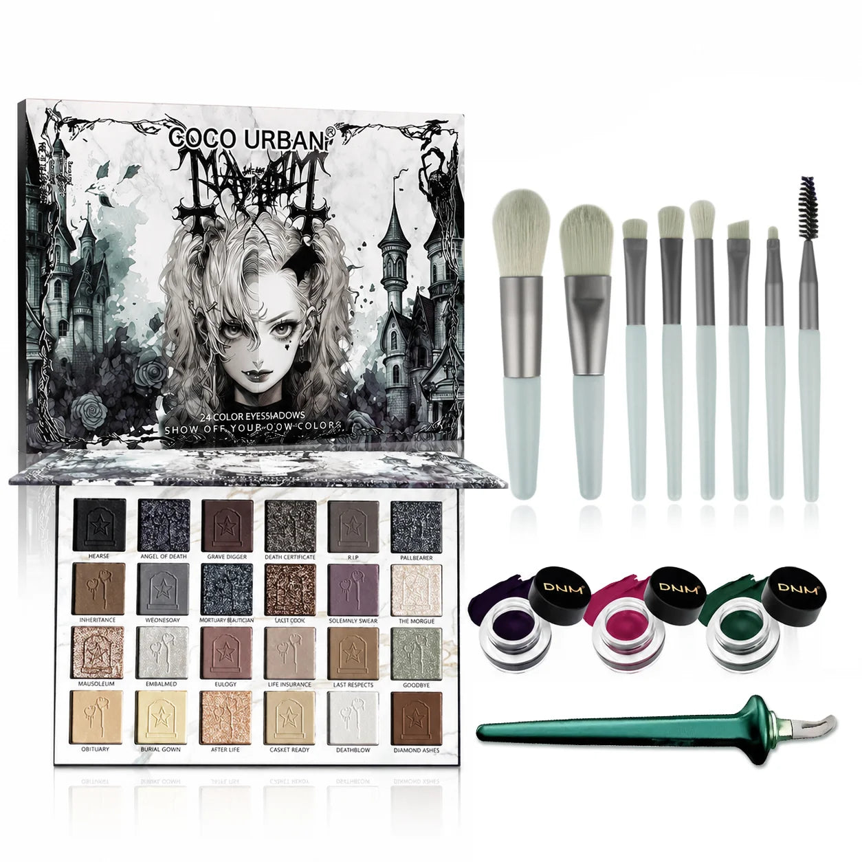 Goth Eye Makeup Set 24 Shades