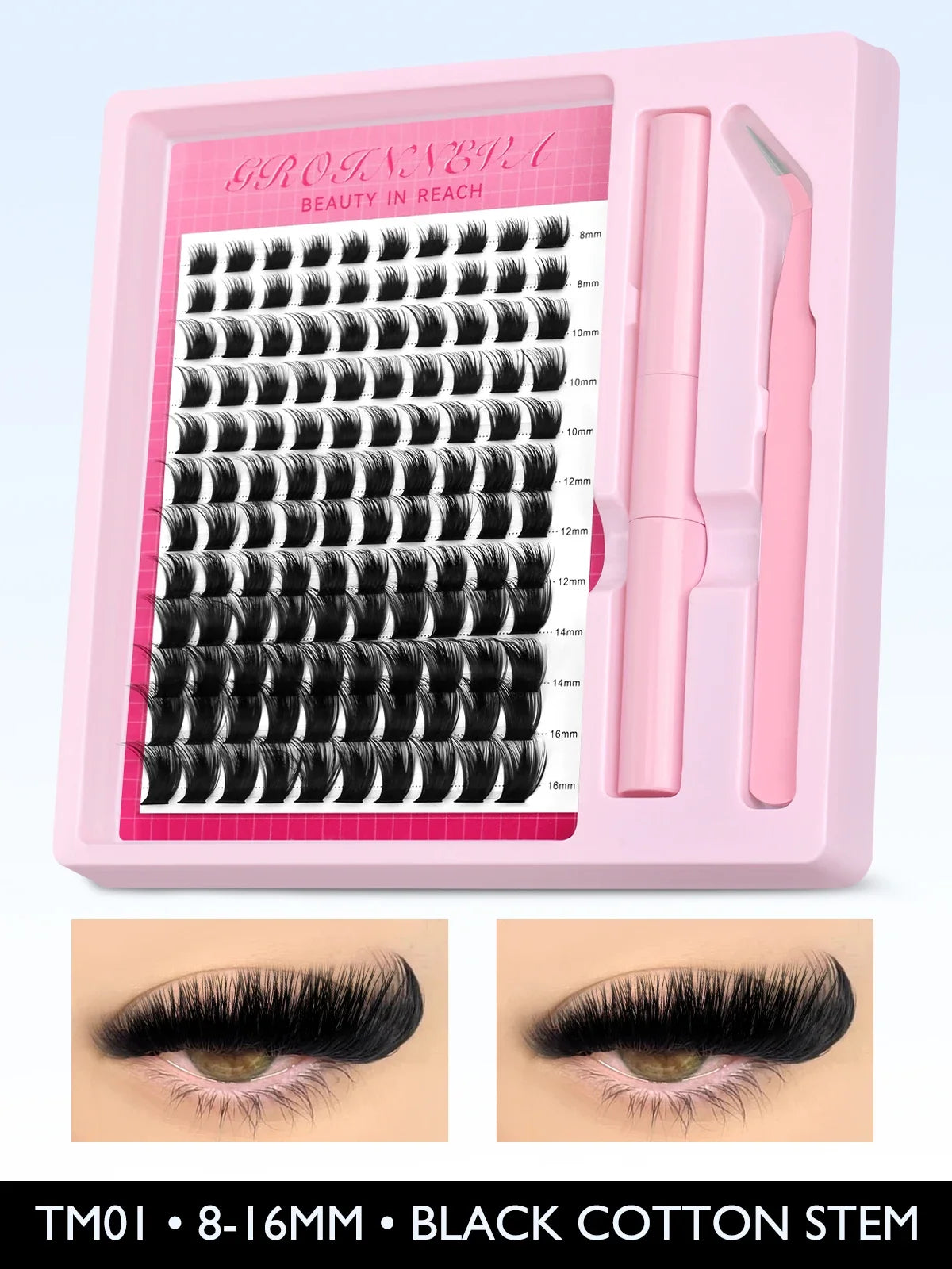 Lash Clusters Kit Fluffy Individual Lashes C Curl