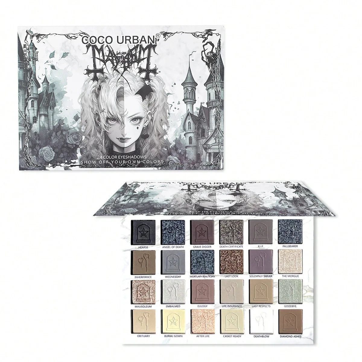 Goth Eye Makeup Set 24 Shades