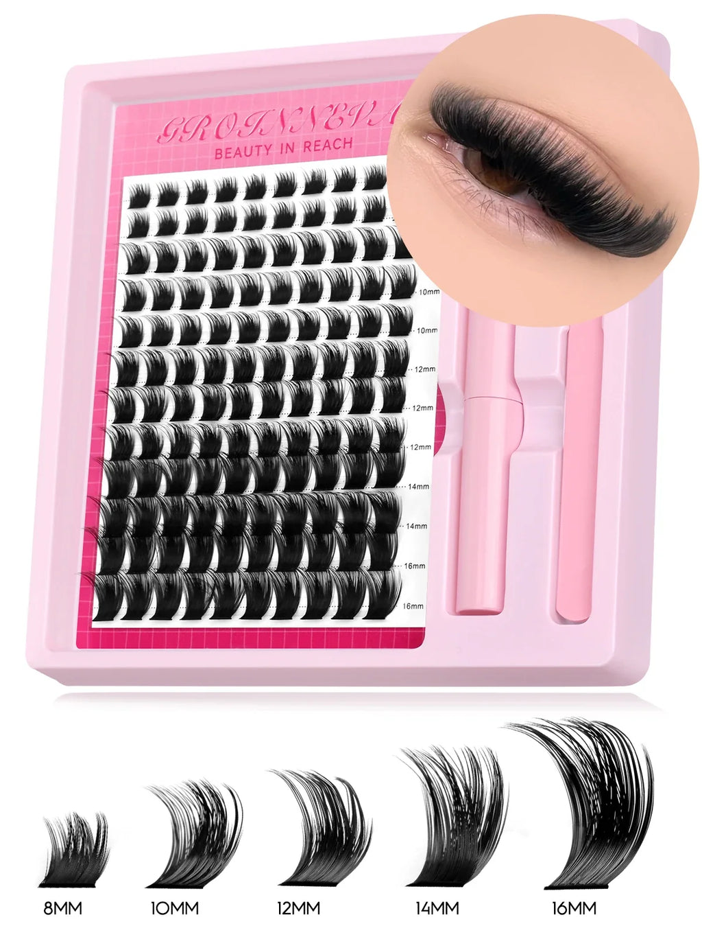 Lash Clusters Kit Fluffy Individual Lashes C Curl