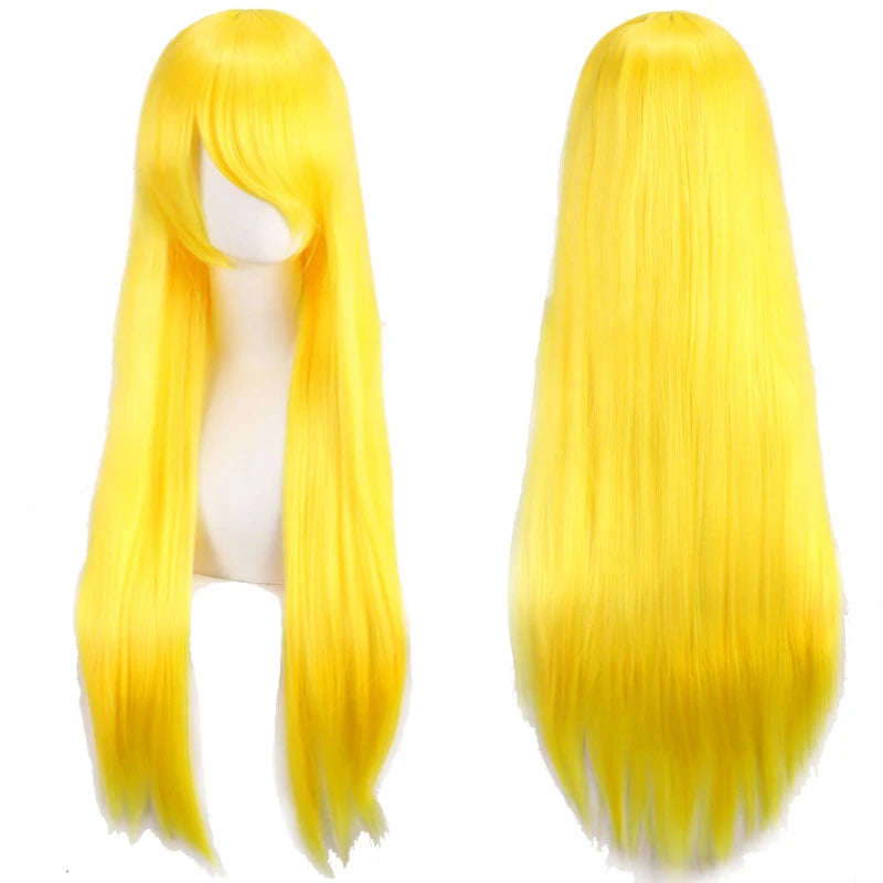 Long Synthetic Wig w Bangs