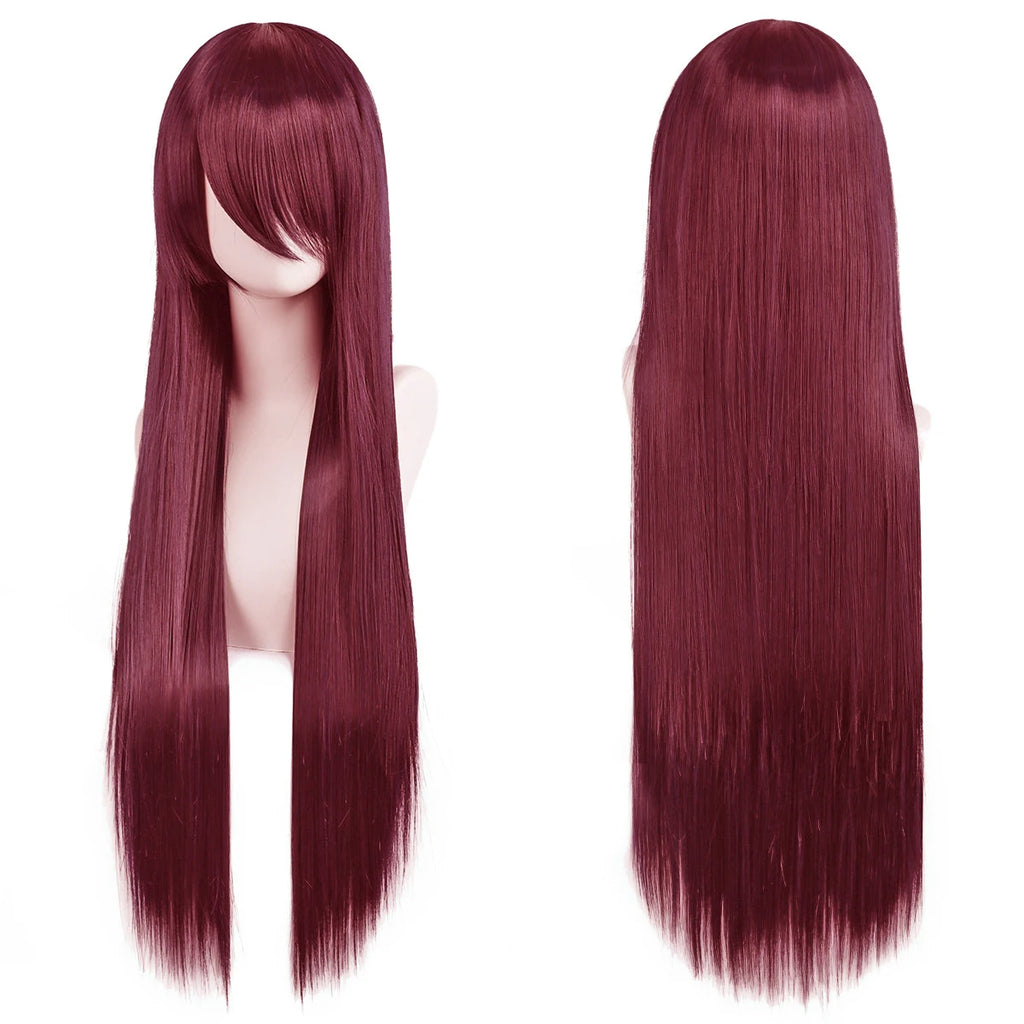 Long Synthetic Wig w Bangs
