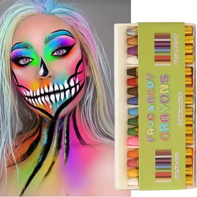 16 Colors Face & Body Crayons Makeup Sticks