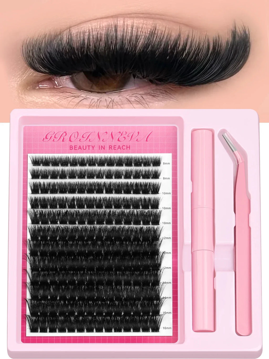 Lash Clusters Kit Fluffy Individual Lashes C Curl